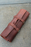 Leather knife roll